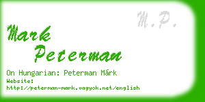 mark peterman business card