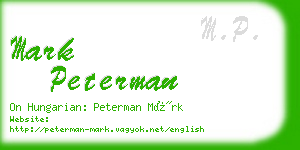 mark peterman business card